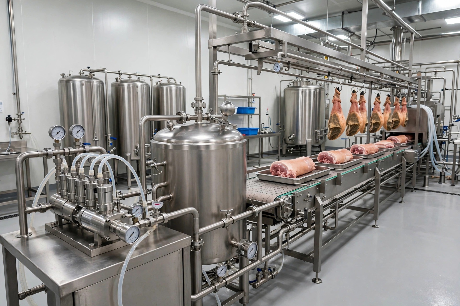 肉制品加工生产加药泵:腌制液与保水剂定量投加怎么选新道茨泵